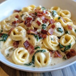 Spinach Tortellini Alfredo Pasta